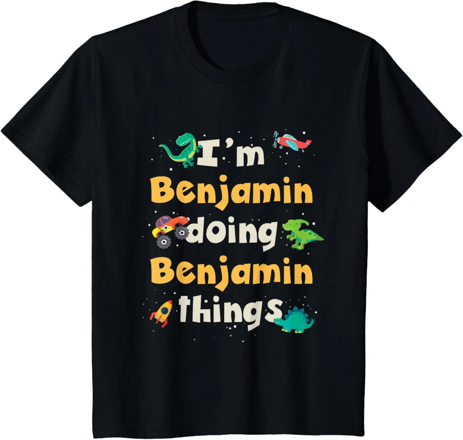 تي شيرت للأولاد رائع من Benjamin ذو اسم أول شخصي