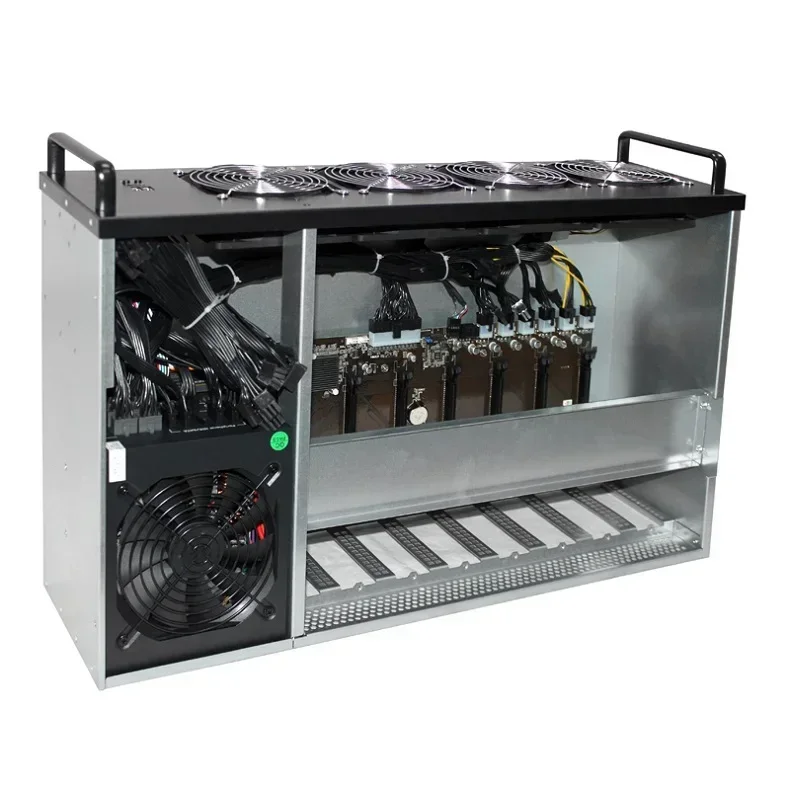 Компьютерный корпус 6 Gpu 8 с материнской платой Onda и четырьмя вентиляторами 12038, полный комплект сервера 4U
