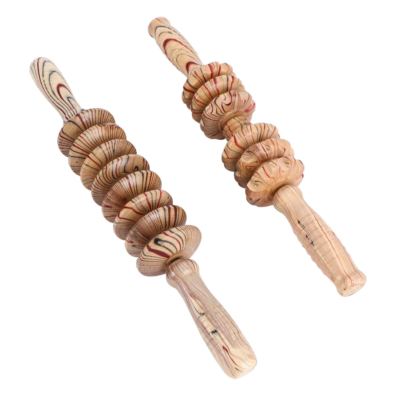 

2 шт. деревянная массажная палочка для живота, массажер для мышц, ручной инструмент для релаксации тела, массажный ролик