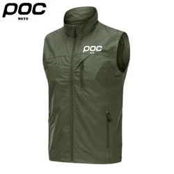 Chaqueta de ciclismo impermeable sin mangas para hombre, chaleco de MOTO POC, ropa de bicicleta de carretera, ropa de carreras, abrigo de motocicleta