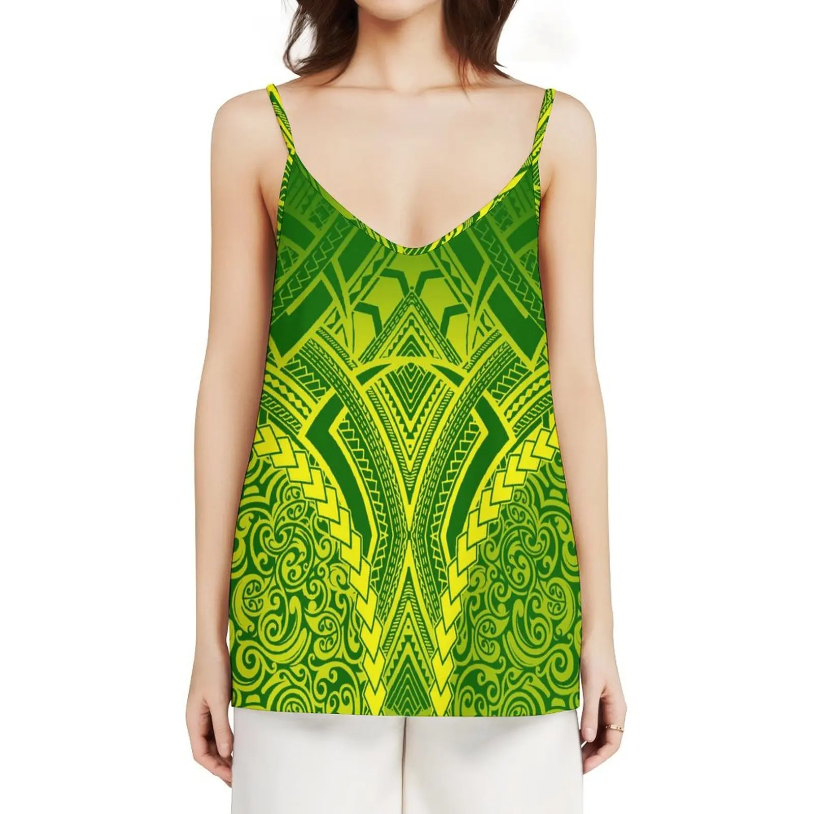 New Big People Big Size Samoa Backless camisole Custom Polynesian Women Elegant Sleeveless tops