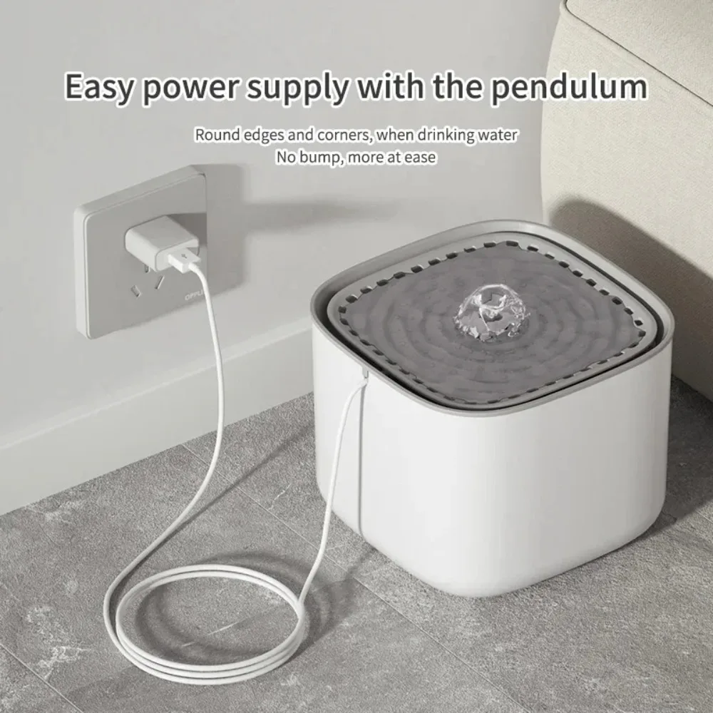 USB Cat Dog Water Fountain Automatic Silent Circulating Drinking Bowl with Filter Electric Pet Dispenser Pump view 3