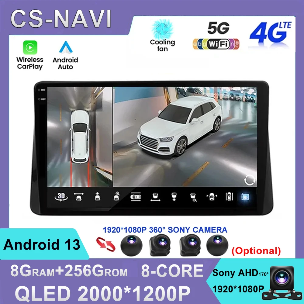 For Mitsubishi Eclipse Cross 2018 2019 Car Radio Multimedia Player Android Auto GPS Navigation 4G 2din Carplay WIFI QLED Sreen