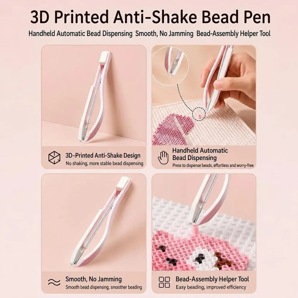 Smooth Slide Bean Needle Pen Press-On Mechanism Point Grip Press Point Grip Pen No-Shake Ironing Support Automatic Bean Pen