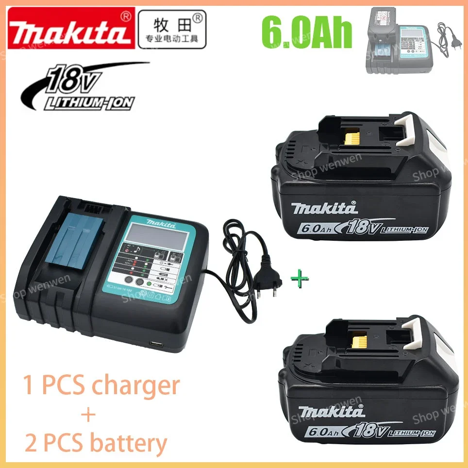 

Makita 100% original 18V Makita 6000mAh lithium-ion rechargeable power tool 18V replacement battery BL1860 BL1830 BL1850 BL1860B