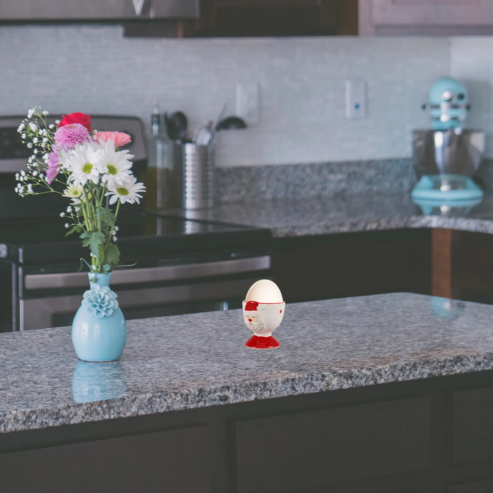 

Xmas Ceramic Egg Holder Stylish Kitchen Breakfast Tableware Home Decor Desktop Organizer Ceramic Egg Cups Cartoon Shape Decor