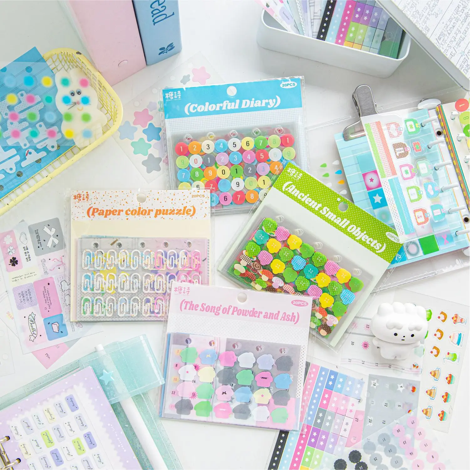 20pcs/lot Kawaii Stationery Stickers Rainbow Story Diary Planner Decorative Mobile Sticker Scrapbooking DIY Craft Sticker