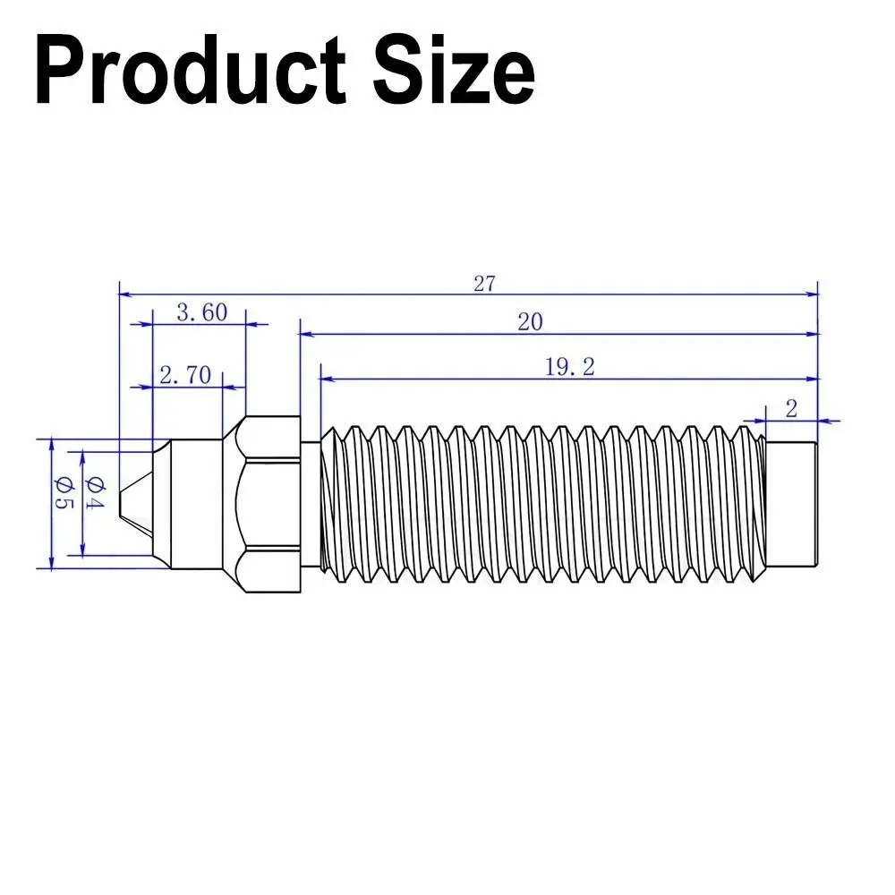 1 قطعة 0.2/0.4/0.6/0.8 مللي متر السيراميك Hotend فوهة النحاس ثنائية المعدن Hotend عدة أجزاء طابعة ثلاثية الأبعاد ل Elegoo Centauri الكربون #5