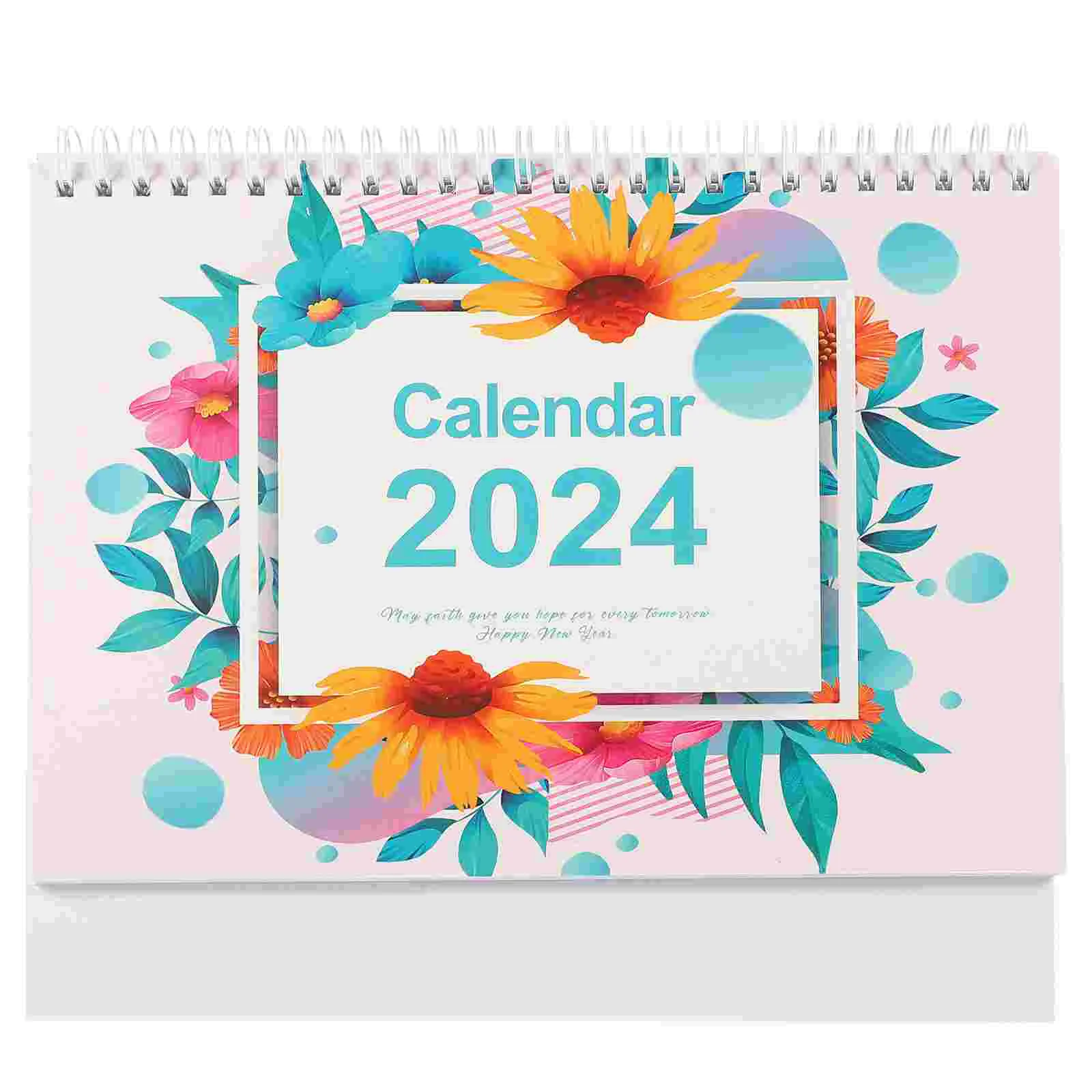 2024 Desk Calendar Office Decor Calendars Decoration Oversized Paper Small Standing Flip Desktop Child Table Countdown