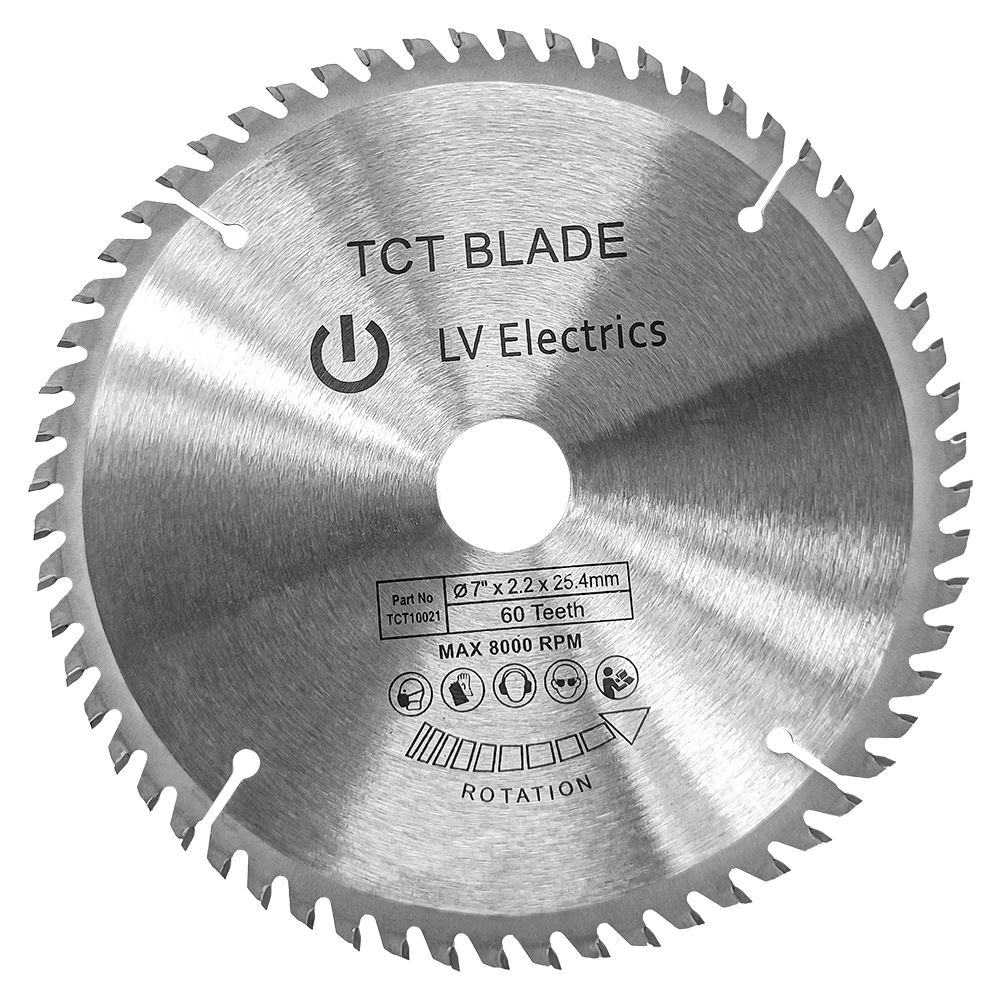 كامولي 7 بوصة 180 مم شفرة منشار دائري كهربائي 25.4 مم قطع الصلب والألومنيوم والحديد والمعادن والخشب والبلاستيك وما إلى ذلك
