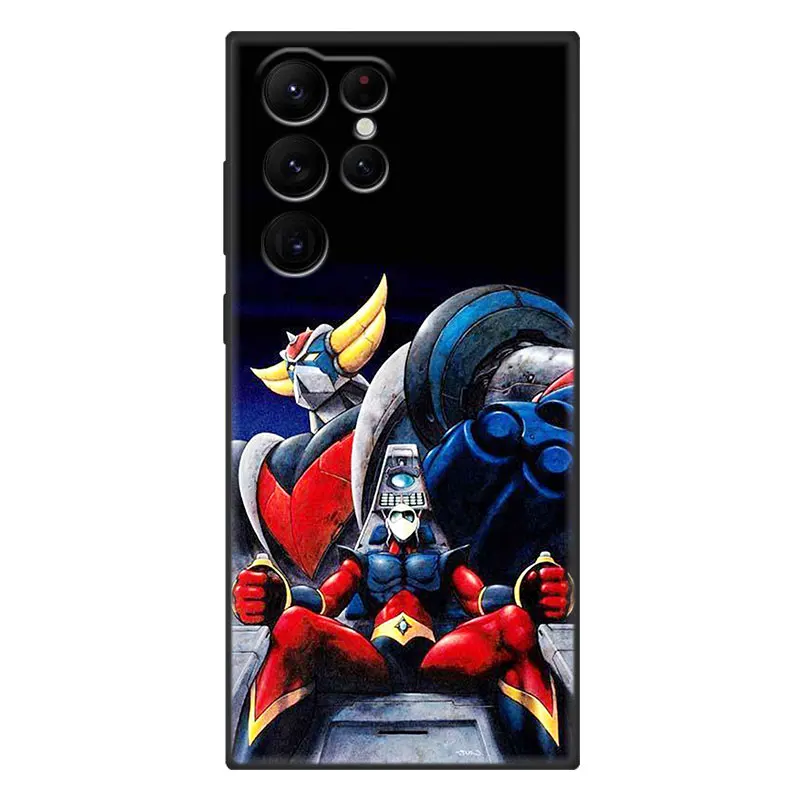 UFO Robot Grendizer Anime Phone Case For Samsung Galaxy S23 S22 S21 Ultra S20 FE 5G S10E S10 Lite S9 S8 Plus S7 Edge Black Cover