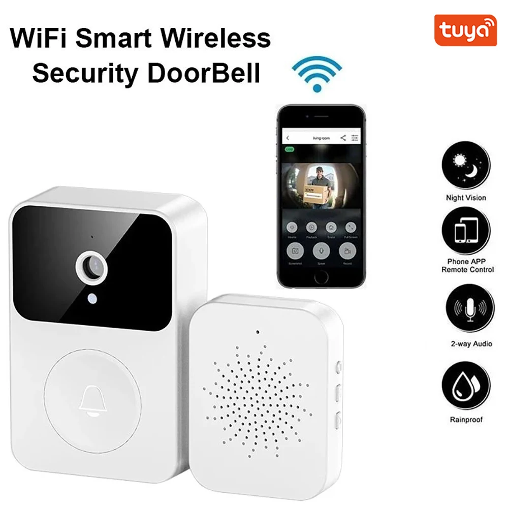 WiFi Doorbell Video Tuya Doorbell AC Power USB Battery Type Smart Life Doorbell Smart Home Security Night Vision Camera Doorbell