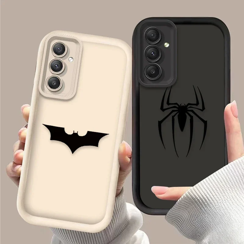 Silicone Case for Samsung Galaxy A23 A24 A55 A15 A35 A25 A16 A06 A05 A05S A13 A12 A22 A32 A52 A71 A51 4G Marvel Batmans Spider