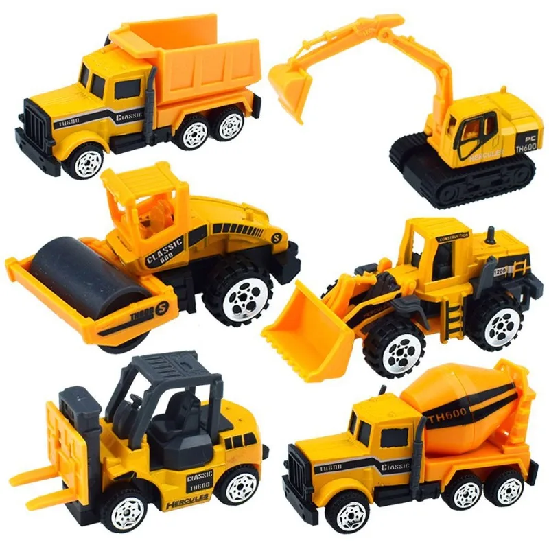 Mini Alloy Diecast Car Model Engineering Toy Vehicles Dump Truck Forklift Excavator Model Car Mini Gift For Kids Boys model car