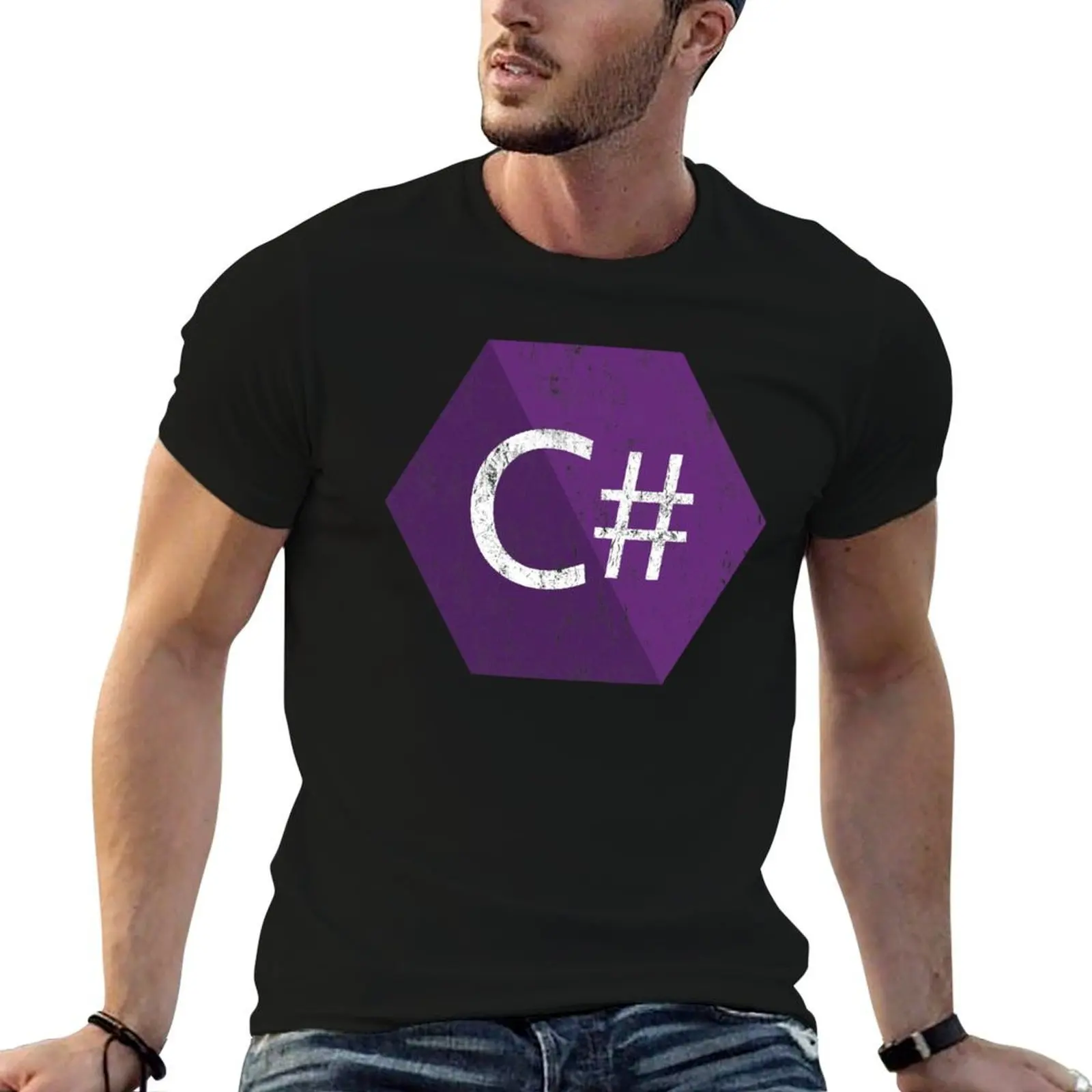 

Vintage C# C Sharp Programmer T-Shirt t shirt man casual t shirts for man pack cotton T-Shirt
