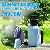 5L Garden Electric Sprayer Watering Flower Disinfection 2000mAh Battery Sprayer With 3Pcs Spray Nozzle Horticultural Spray Tools