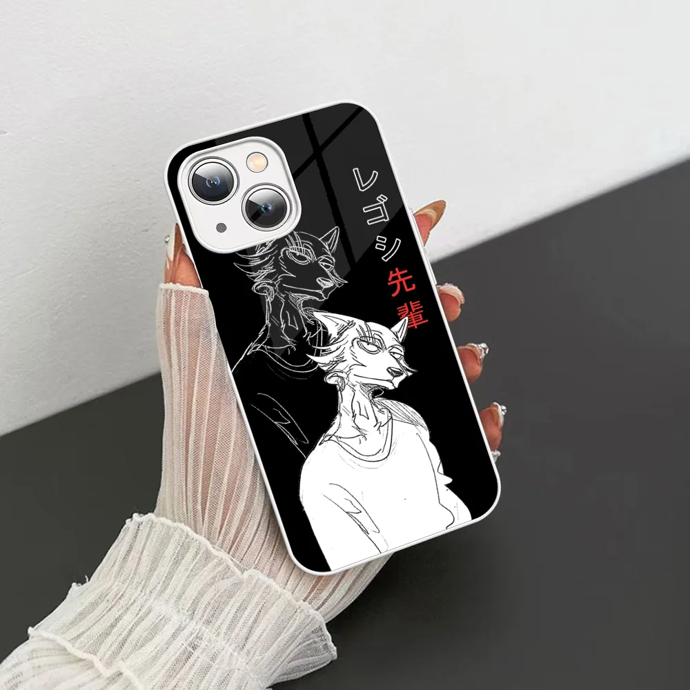 BEASTARS Phone Case Tempered Glass For iphone 14 13 12 11 Pro Mini XS MAX 14Plus X XS XR Cover