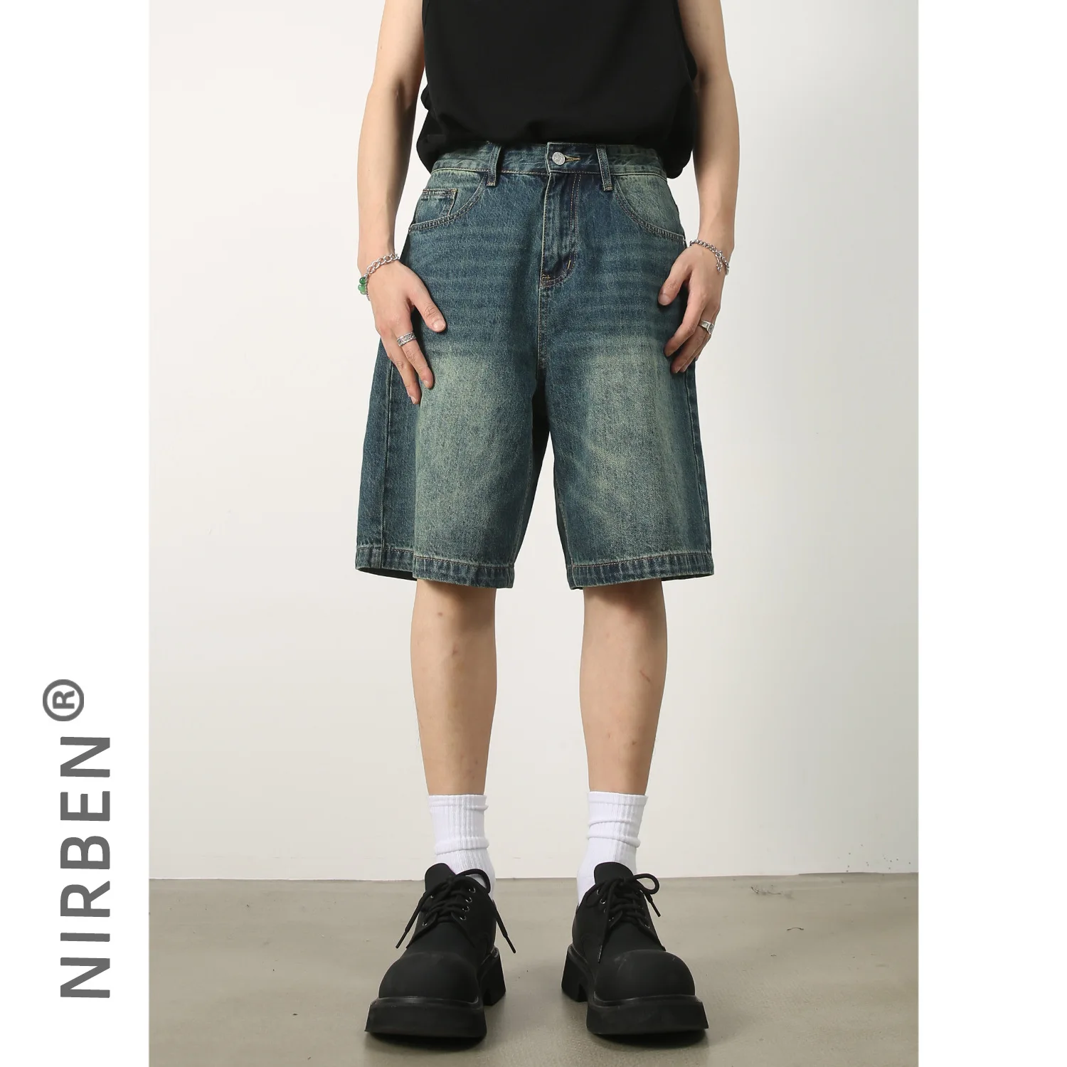 New Denim Shorts Men's Summer Trend Five-point Pants Loose And Versatile Casual Pants