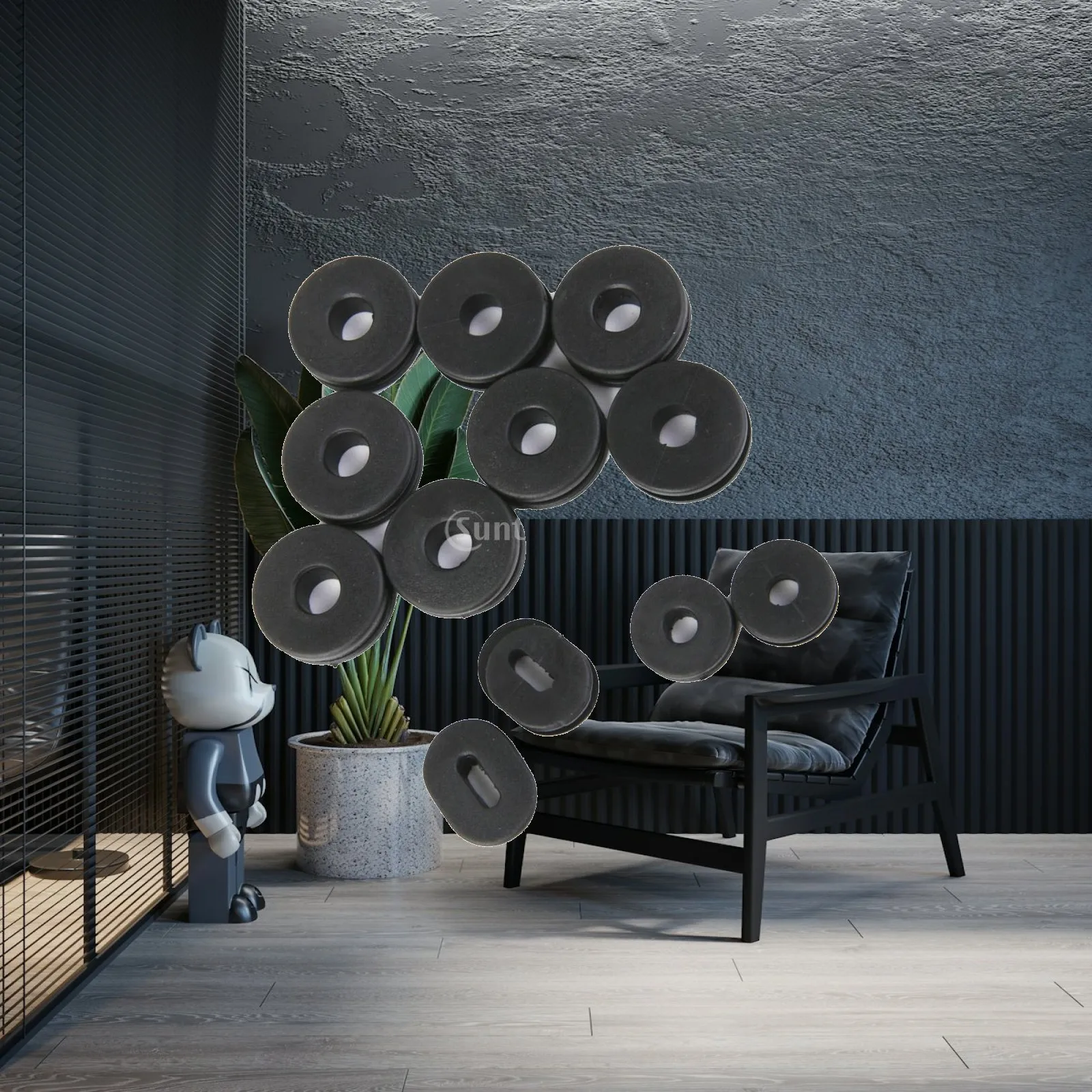 Black Rubber Motorcycle Grommets Large Oval Side Cover Grommet Kit Replacement Part for BMW R 1250 GS Accessories