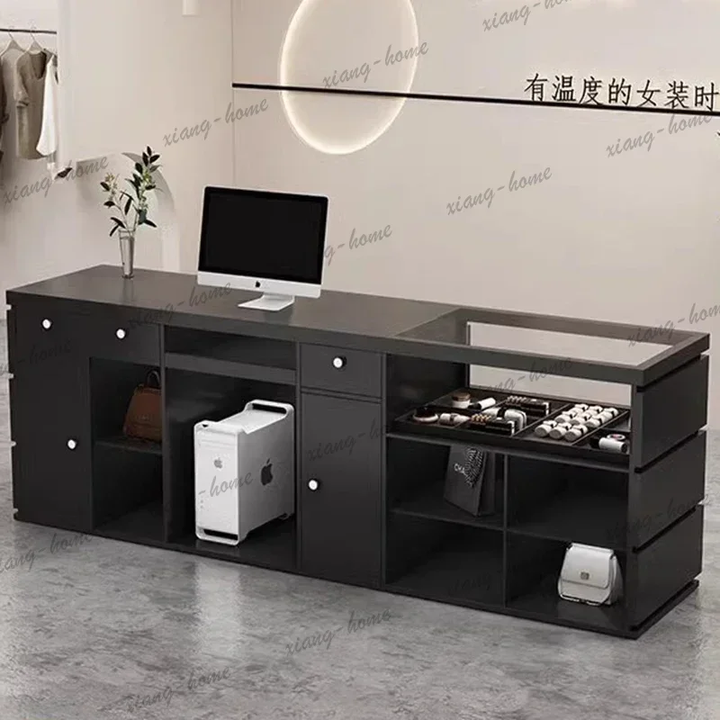 LD Simple Design Luxury Reception Desks Business Counters Checkout Shops   Front Desk Office Furniture Receptie LLRD