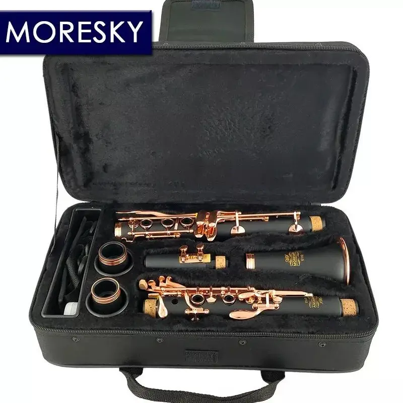 

MORESKY Ebony Clarinet Bb tone Silver plated Grenadilla Solid woodSib Klarnet M9