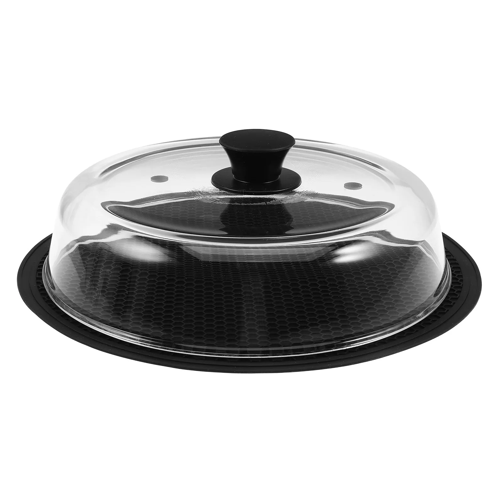 Glass Microwave Splatter Cover 10 Inch Heat Resistant Borosilicate Glass Lid Anti-Splatter Guard Vent Dishwasher