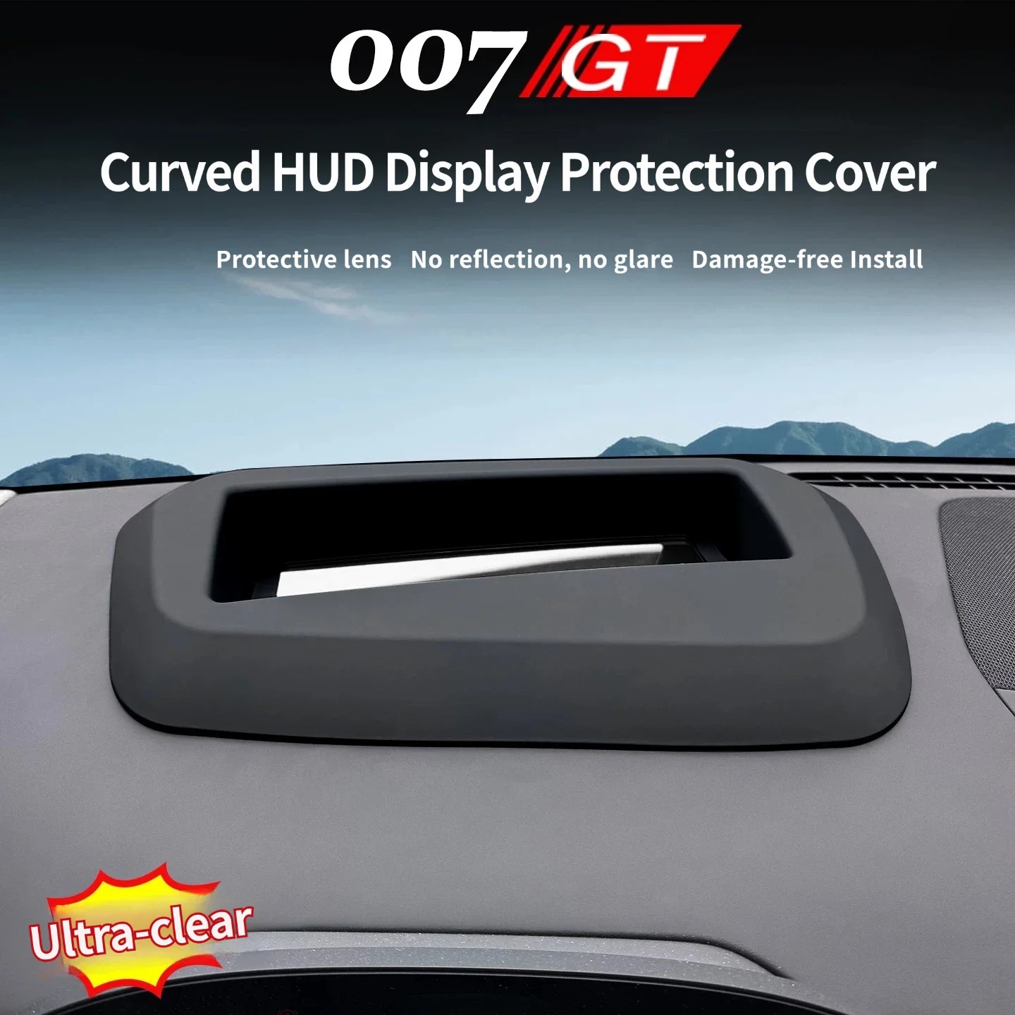 For Zeekr 7GT 007GT 2025 2026 Car HUD Display Protective Cover Head Up Anti-Dust Protective Frame Auto Interior Accessories