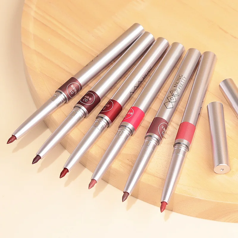 Lip liner A1P49-hook pen Rotatable lip liner Lip makeup Coloring outlines lip shape Single head