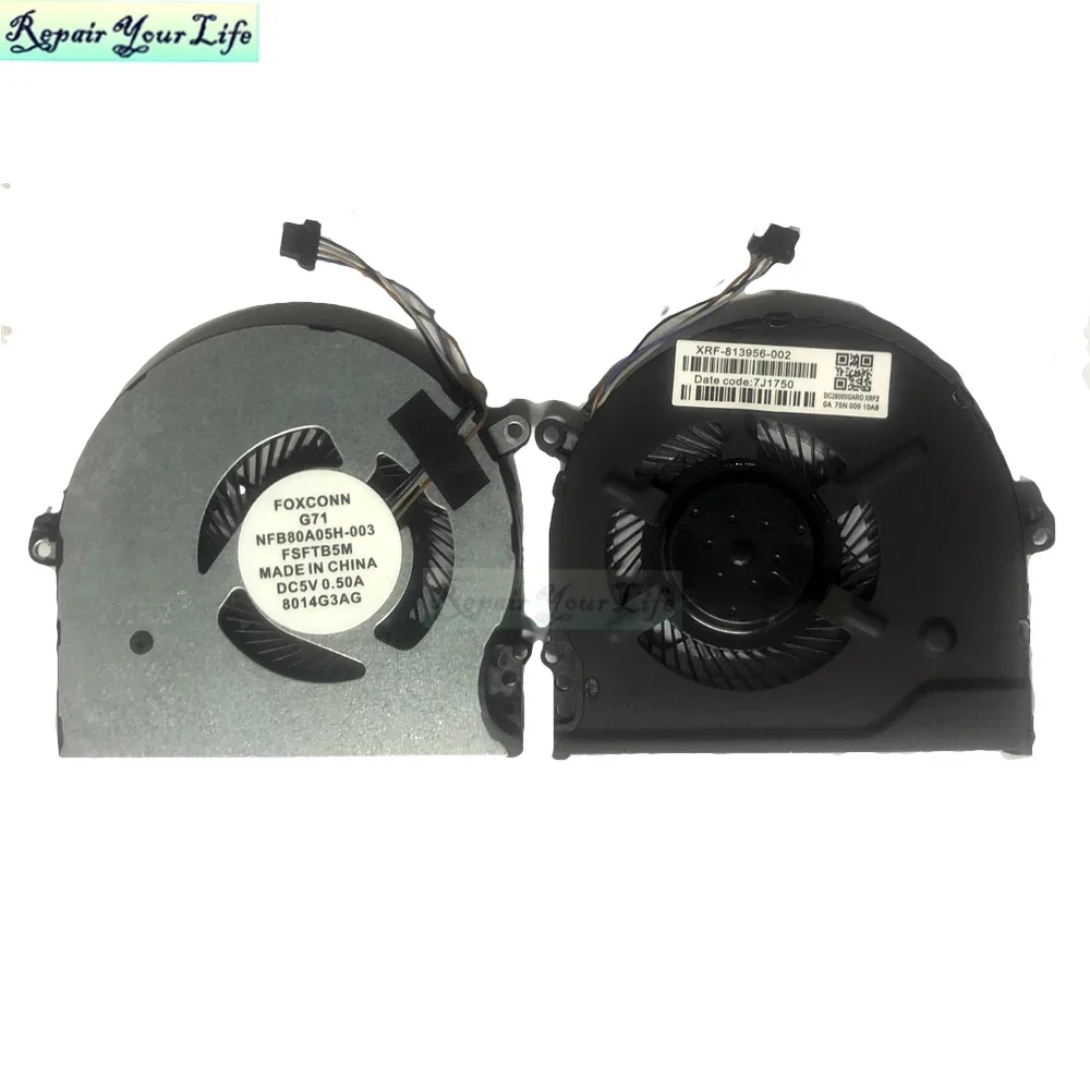 

Laptop CPU Cooling Fans for HP 15-CC 15-CK 14-BK 14-BP TPN-Q191 TPN-Q201 TPN-Q189 Notebook PC Cooler Radiator Fan 927918-001 New