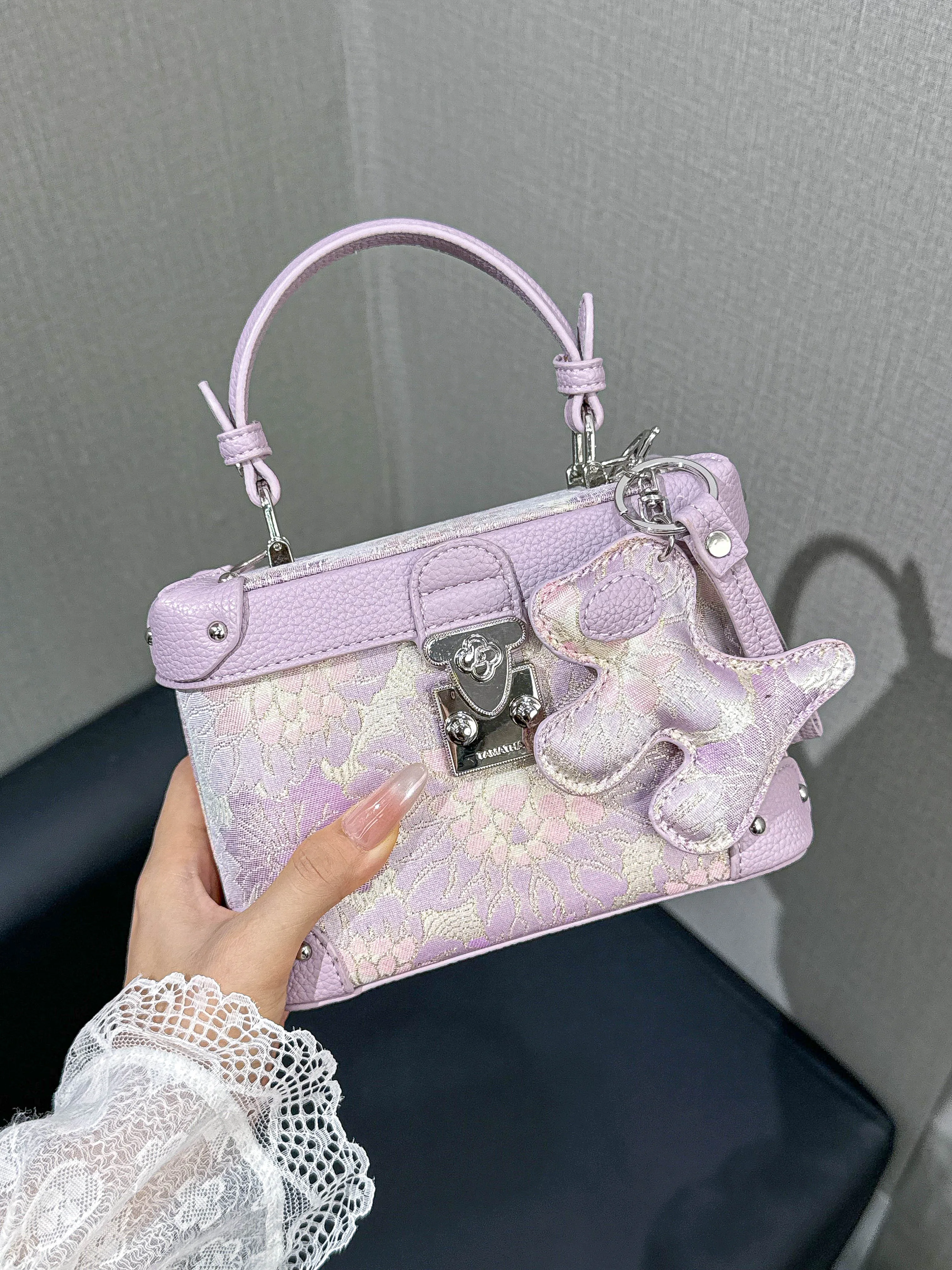 amiciyah-fashion-purple-box-handbag-women's-crossbody-bag-handheld-2026-new-style-elegant-cowhide-leather-wallet