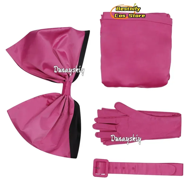 CosplayMonroe Cosplay Fantasia Costume Blonde Norma cos Jeane Pink Bandeau Evening Dress Role-play Disguise Women's Long D om[8