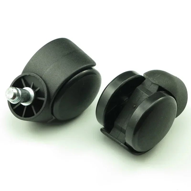 Black Plastic Swivel Casters Replacement 50mm Office Revolving Chair Sofa Wheels Rolling Roller Caster Furniture Hardware Parts