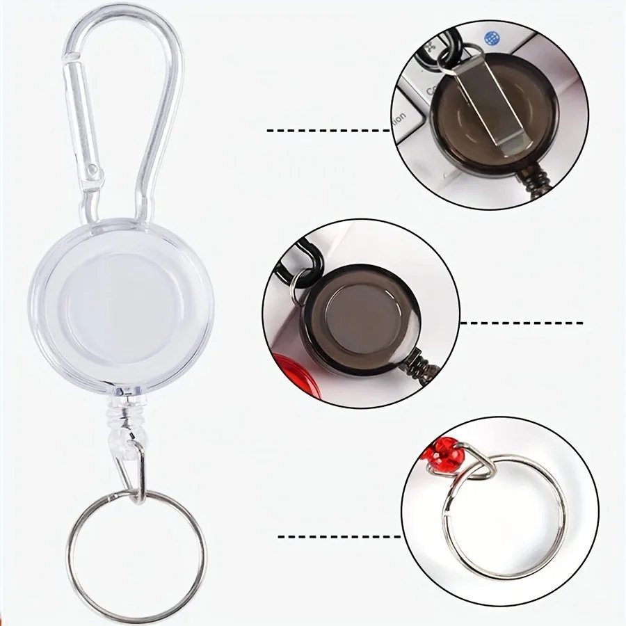 Customizable Retractable Badge Holder with Easy Pull Buckle - Durable Aluminum Alloy for Outdoor Adventures & Work Hanging image 5
