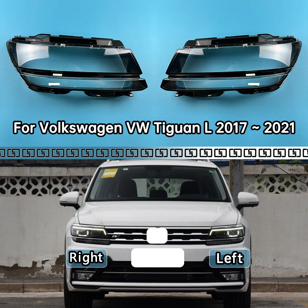 

For Volkswagen VW Tiguan L 2017 2018 2019 2020 2021 Front Headlight Cover Headlamp Lamp Shell Mask Lampshade Lens Plexiglass