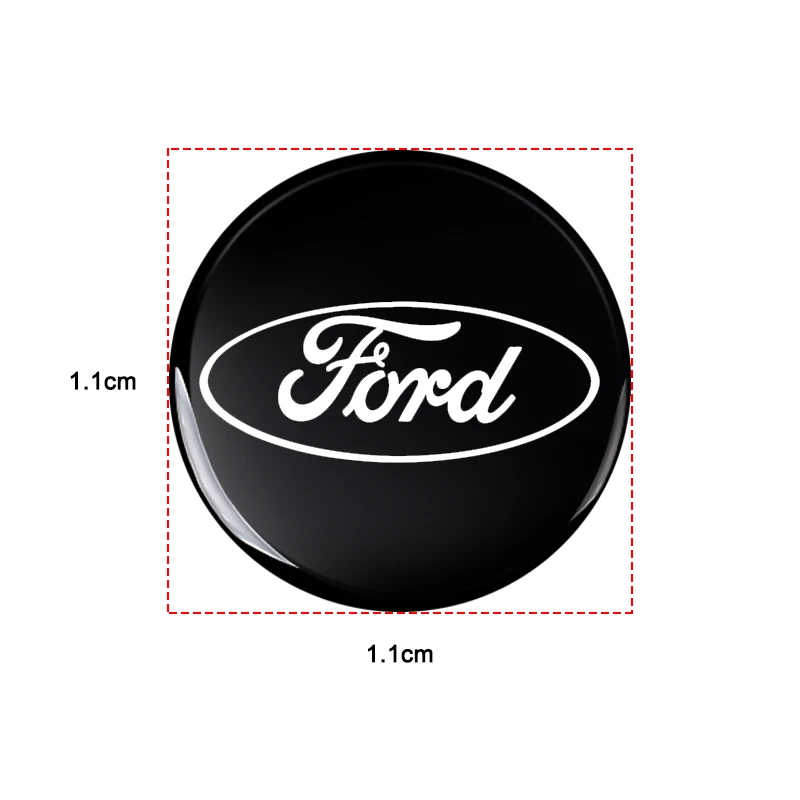 14MM Remote Car Key Stickers Emblem Accessories  For Ford Focus Mondeo MK1 MK2 MK4 MK3 Fiesta ST Line Kugo Transit Escape Fusion