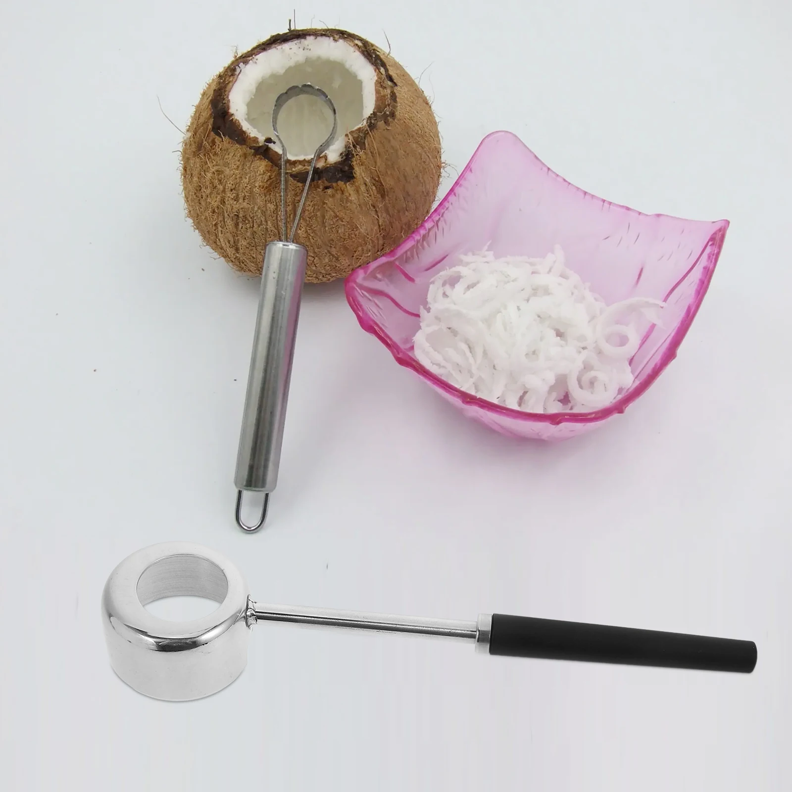 

Small Coconuts Opener Tool Set Smooth Edge Design -Free Use Portable Lightweight Kitchen Gadget for Home