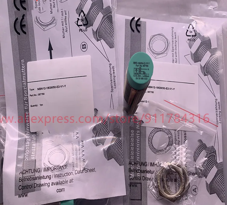 

3pcs New High quality Pepperl+Fuchs plug proximity switch NBN12-18GM50-E0-V1-Y NBN12-18GM50-E2-V1-Y NBN12-18GM50-E2-V1-Y261468