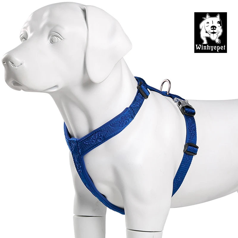 Winhyepet Pet Harness Single H Dog Vest Nylon Under Truelove Dog Harness for Small Medium Large Dog YH1801