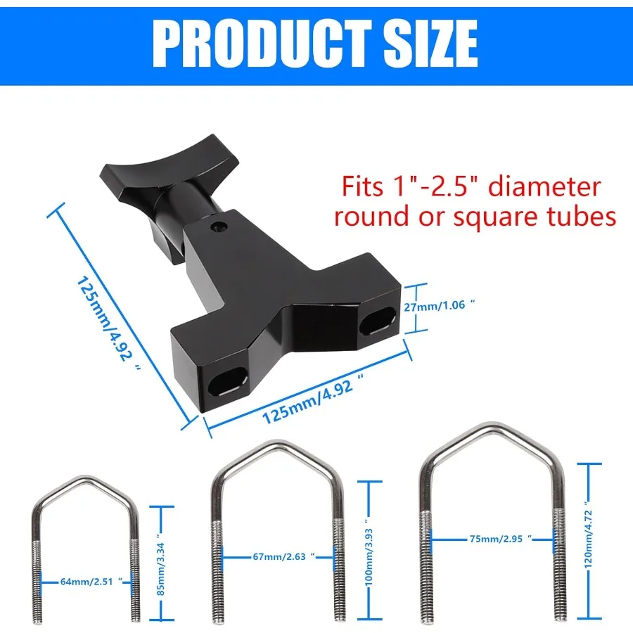 حامل مقبس عالي الرفع 12.5 حامل عالمي قابل للتعديل للمركبات والشاحنات الطرق الوعرة متوافق مع Polaris RZR مثالي لـ Trai #5