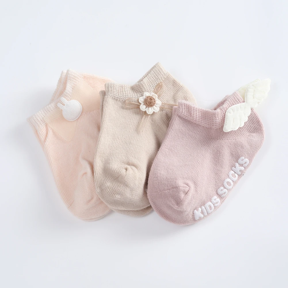 3 Pairs Of Baby Fashion Flower Cute Socks Princess Socks For 0-6 Y Four Seasons Casual Children Socks Baby Clothing Accessories