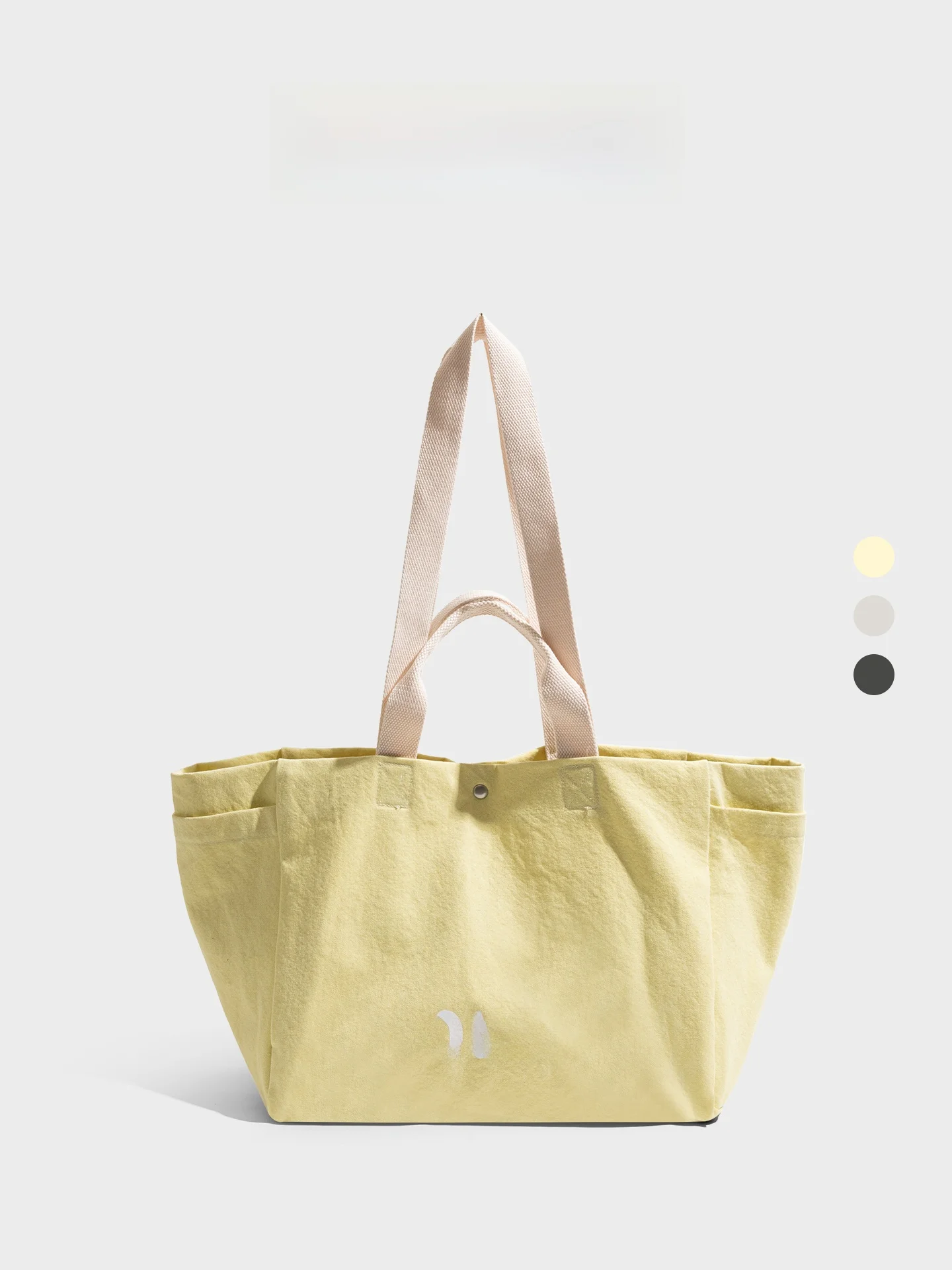 

Lemon Yellow Canvas Tote Bag Women's Large Capacity Casual Single Shoulder Bag Letter Print 2026 New Style Orange Girl