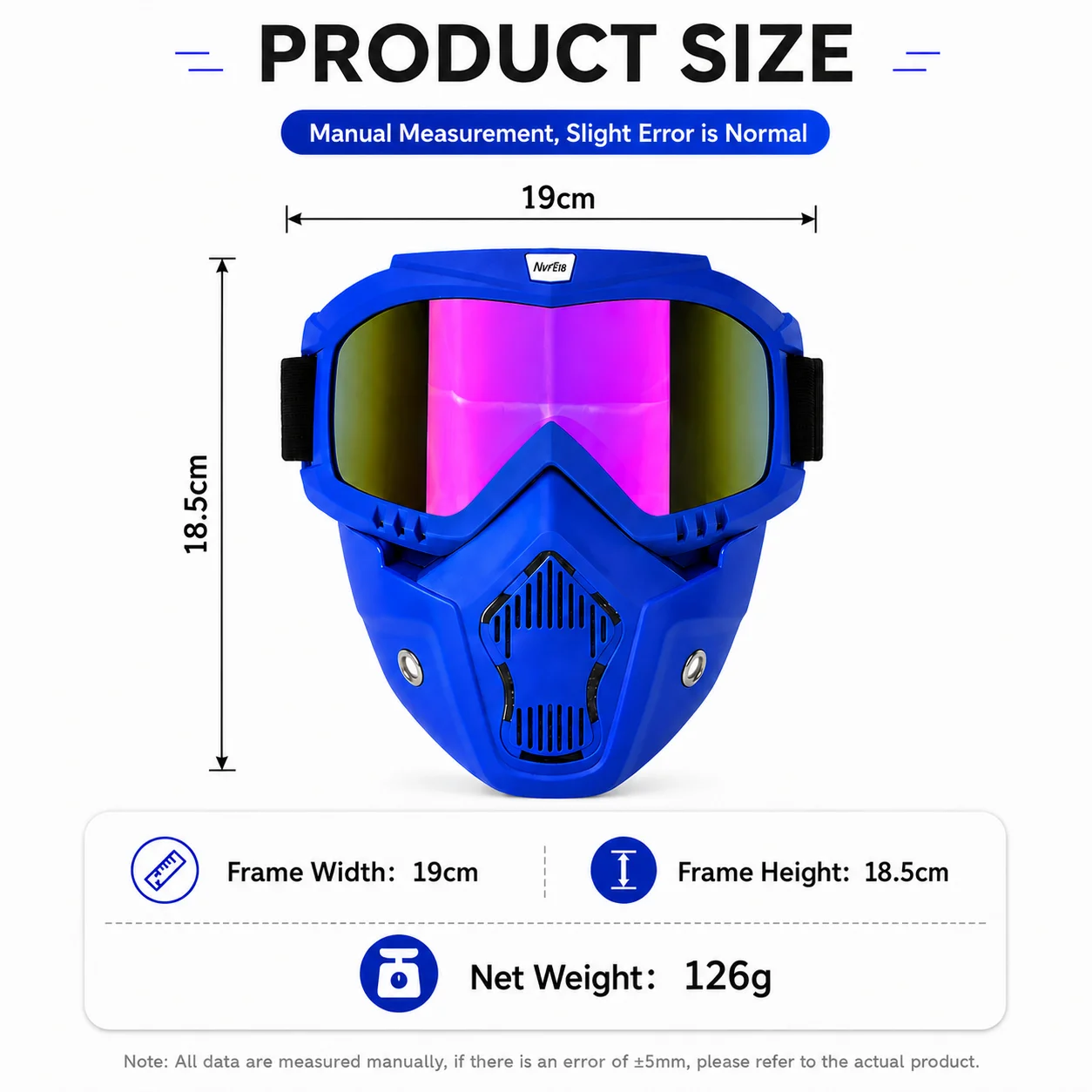 Protective Motorcycle Face Mask Removable Full Face Tactical Motorcycle Helmet Goggles Riding Motocross Glasses Moto Accessorie