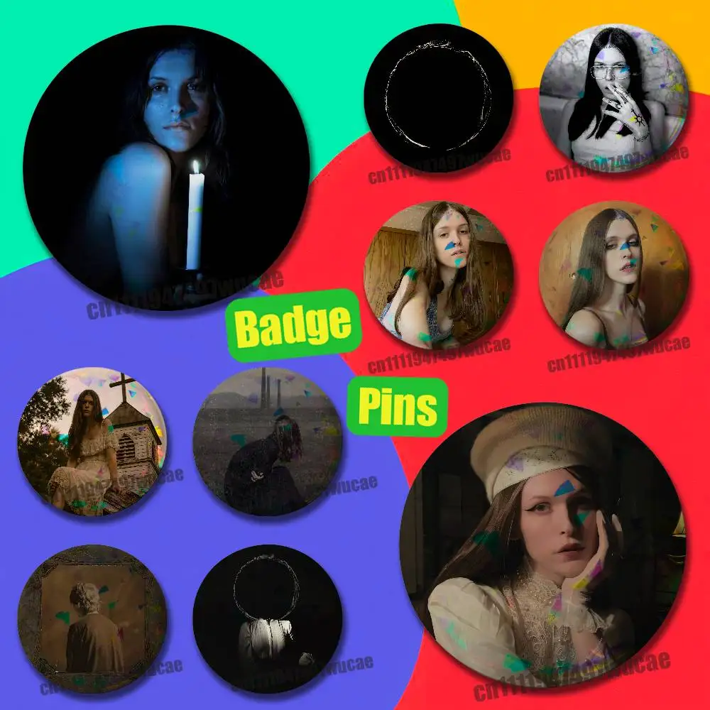 For E-Ethel Cain Perverts Badge Case DIY Pin Insignia Emblem Round Gift Cosplay Laser Film Cover