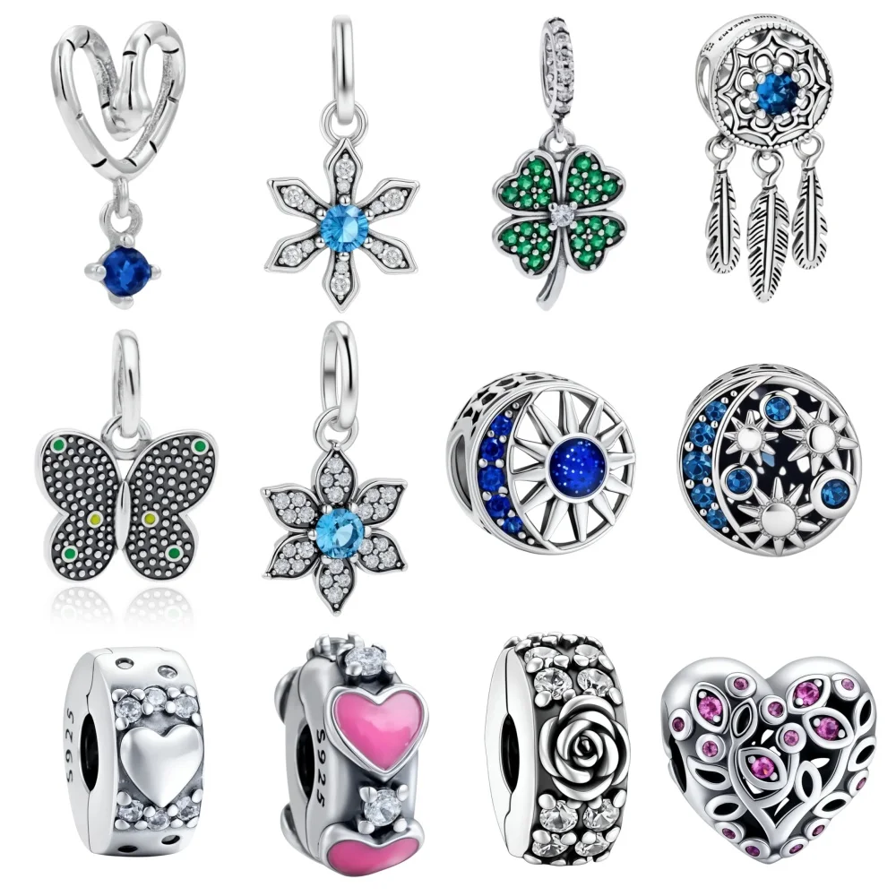 2026 Neuer Bestseller 925 Sterling Silber Original Traumfänger Schneeflocken-Anhänger DIY Charms Armband Zubehör Schmuck Überraschung