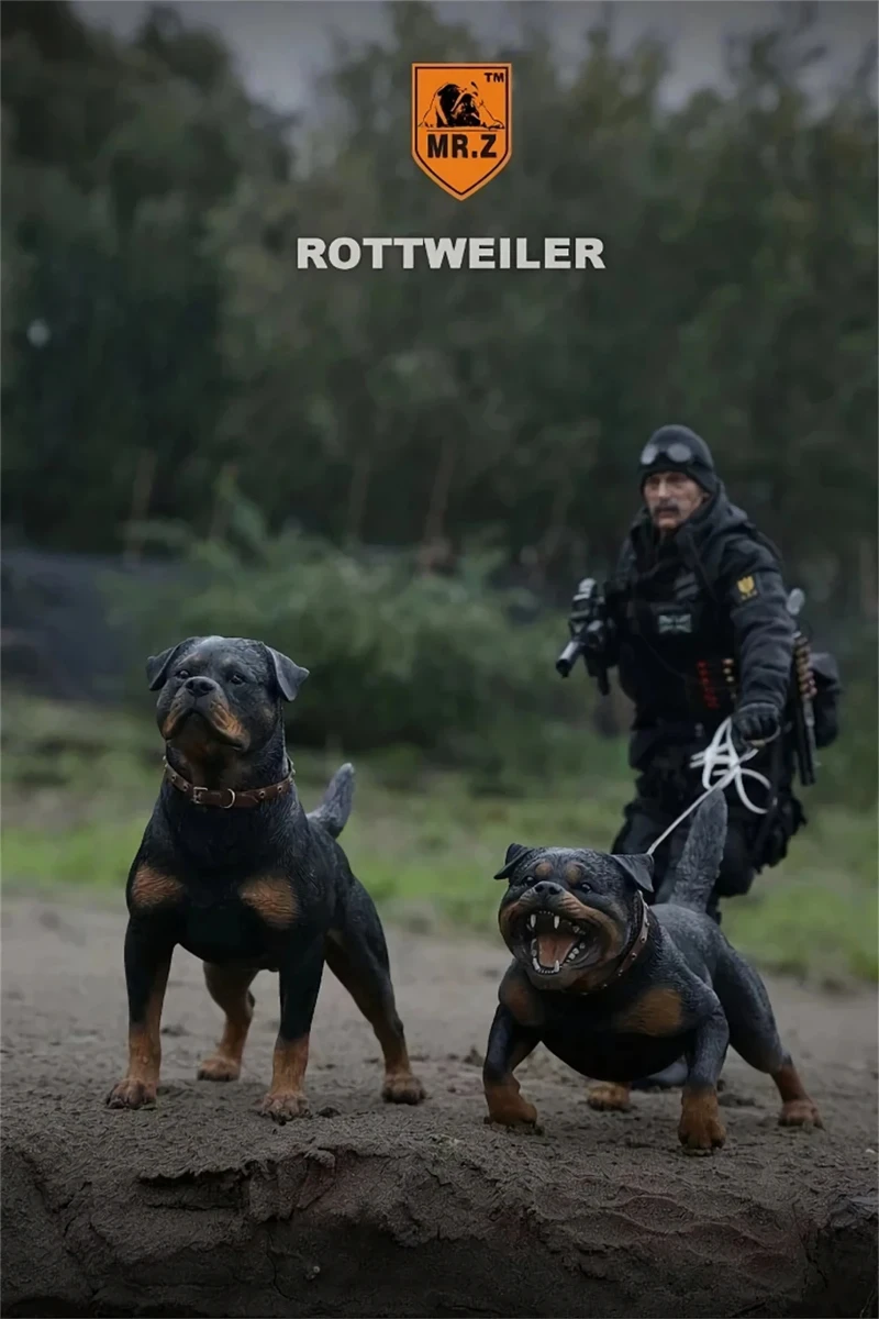 Mr.Z 1:6 Scale Model Resin Rottweiler Police Pet Dog Animal Action FIgure Collection Desktop Accessories Display Toys Gifts Fans