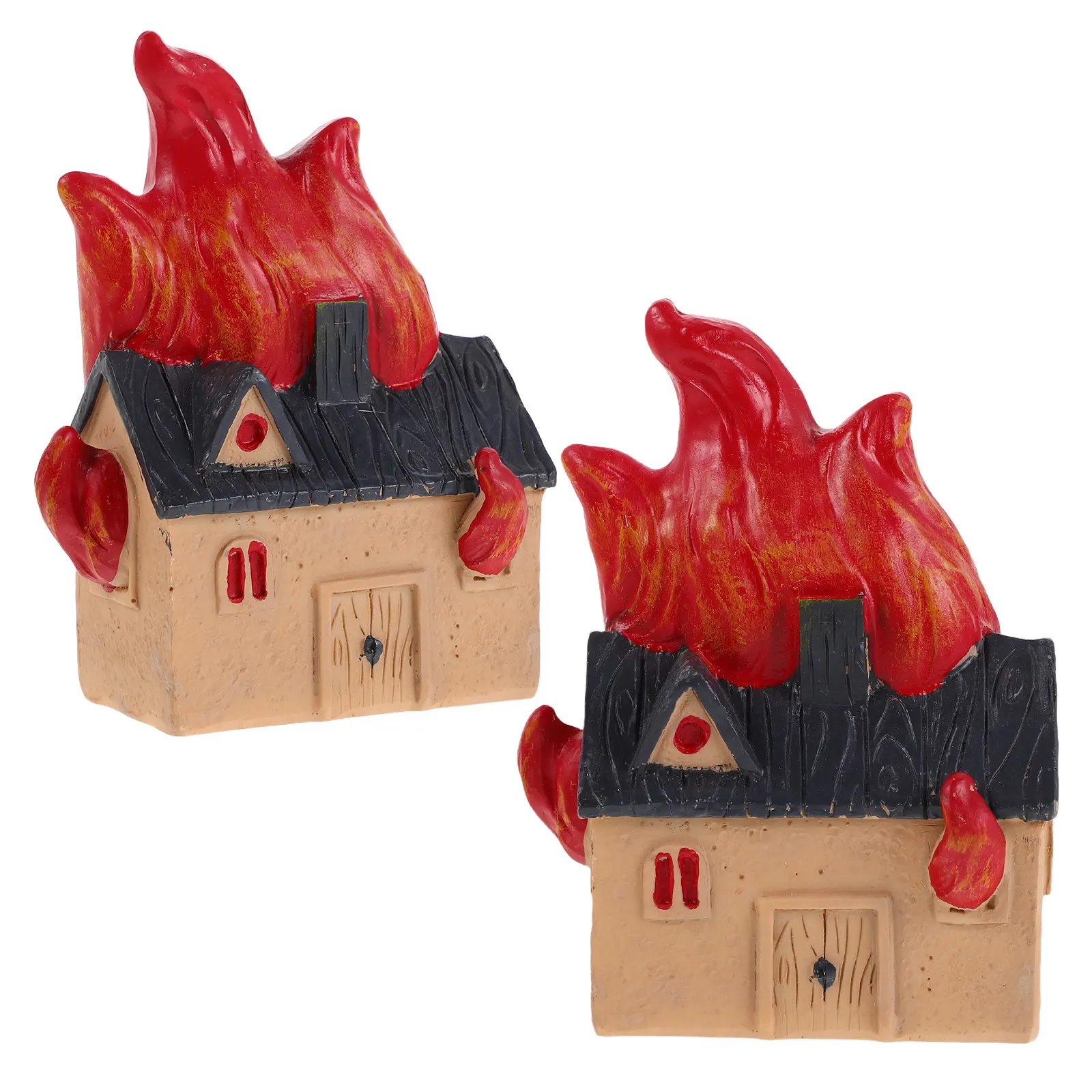 2Pcs Miniature Bonfire Accessory for Sand Tray Miniatures Kids Pretend Playset Interactive Learning Experience Dollhouse Decor