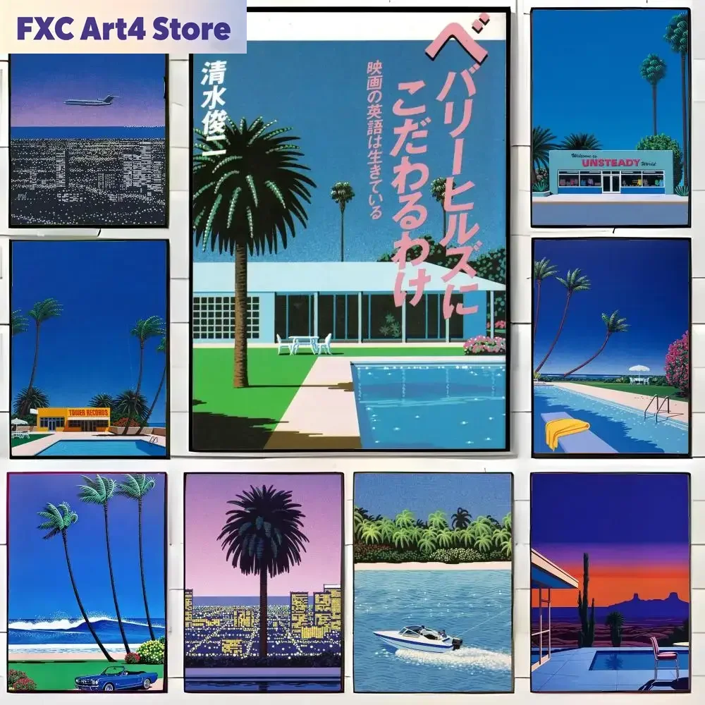 Frameless Retro Fresh Japanese Anime Art H-Hiroshi Nagai Poster Wall Art Print Poster Decorative Mural Home Decor Gift Unframed