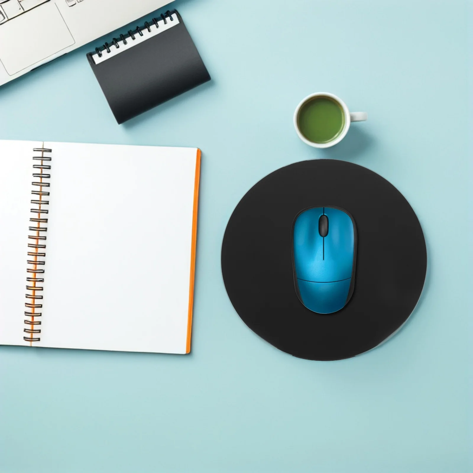 Podkładka pod mysz z twardego stopu aluminium, dwustronna, wodoodporna, metalowa, szybka i precyzyjna kontrola, do użytku w biurze, na biurko, czarna.