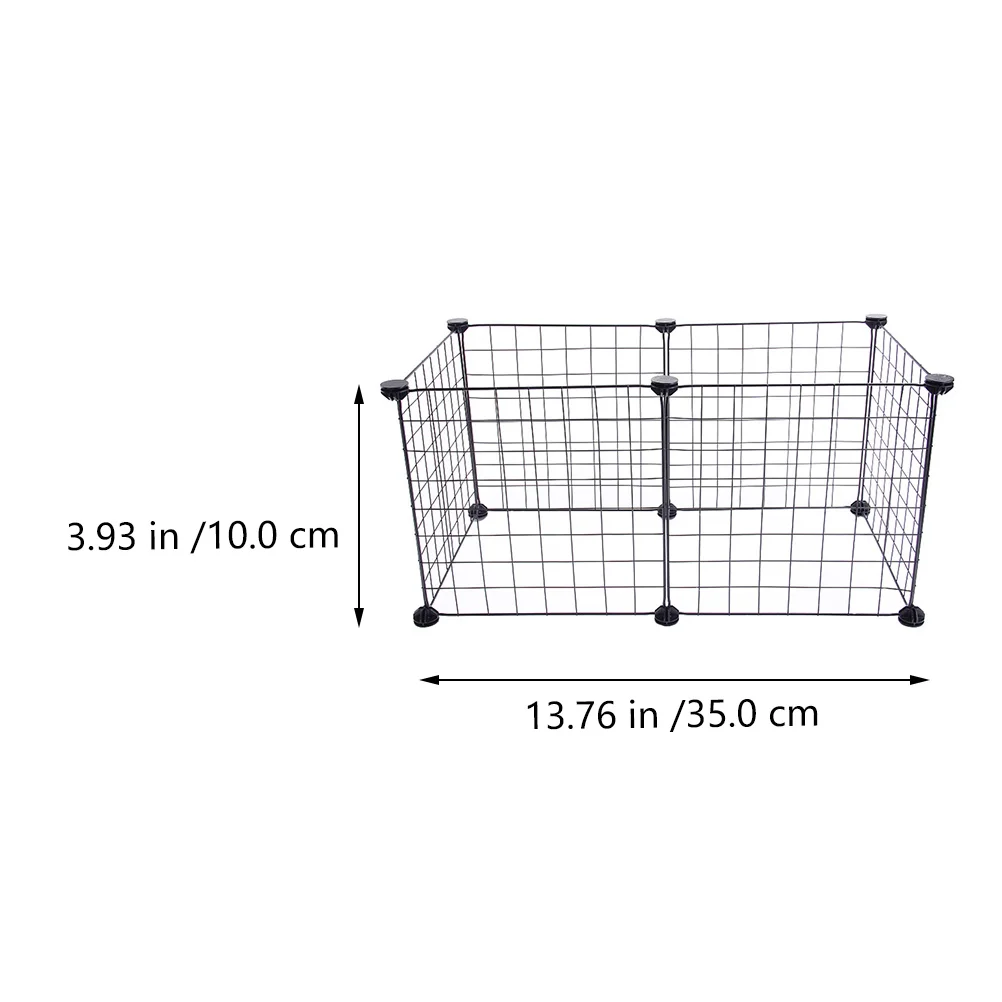 1 Satz 1 Satz abnehmbarer Haustierzaun, schwarz, robustes Sicherheitsgehäuse für Hunde, drinnen und draußen, Hundeschutznetz, Eisengeflechtzaun, Haustier