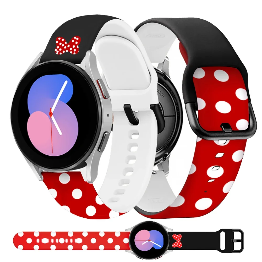 20mm 22mm Silicone Strap for Samsung Galaxy Watch 5 Pro 4 Classic 44 40mm 42mm 46mm Huawei GT 2/3 mini Pattern Sport Band